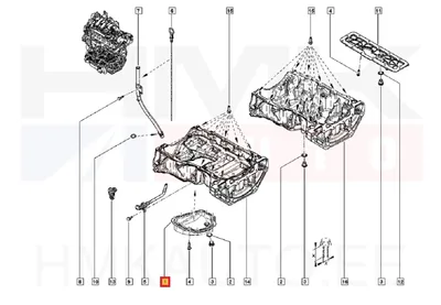 Поддон масляный нижняя часть Renault 1,6dCi - JAD 248510J - Prottego