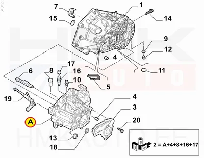 Корпус коробки передач задний OEM Jumper/Boxer/Ducato MLGU6 / MLGU14 - FIAT 9402206268 - OE - 100% Genuine Part