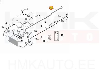 Konditsioneeri toru tagumine, madalsurve OEM Renault Trafic III 2014- (R1234yf) - REN 924622085R - OE - 100% Genuine Part