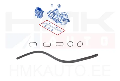 Crankcase breather/oil separator gasket kit Renault 1,6dCi - 632.580 - Elring