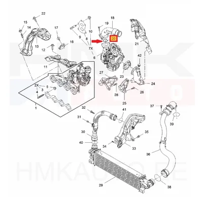 Turbo tihend OEM Renault 1,6dCi R9M - REN  144657030R - OE - 100% Genuine Part