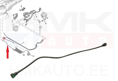 Топливная трубка OEM Citroen Berlingo, C4 Picasso / Peugeot 5008, Partner 1,6HDi 2008- - PSA 1579PR - OE - 100% Genuine Part