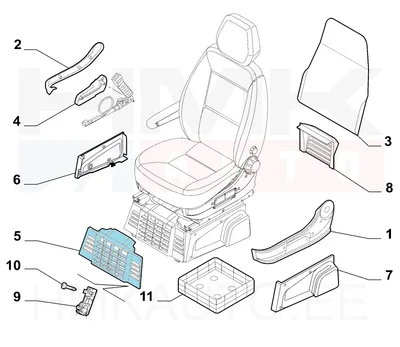 Garniture latérale de siège Jumper/Boxer/Ducato - FIAT  60911647 - OE - 100% Genuine Part