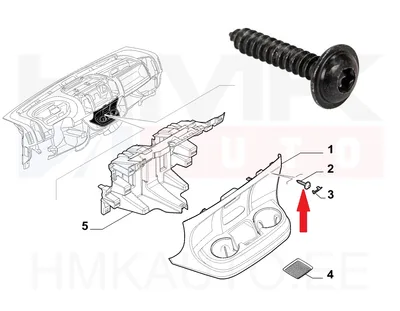 Asennusruuvi, kojelauta OEM Jumper/Boxer/Ducato - FIAT  1371044080 - OE - 100% Genuine Part