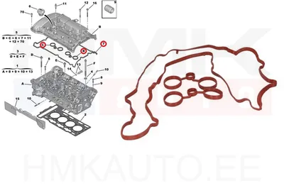 Klapikambrikaane tihend OEM Citroen/Peugeot 1,6THP - PSA  9805264280 - OE - 100% Genuine Part