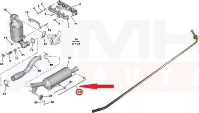 Väljalaskegaaside rõhuanduri toru OEM Citroen/Peugeot - PSA 9805696380 - OE - 100% Genuine Part