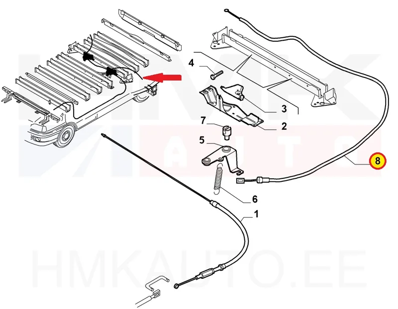 Seisupiduritross tagumine OEM Fiat Ducato 3,0CNG 09- MWB (Vasakule rattale) - FIAT 1399854080 - OE - 100% Genuine Part