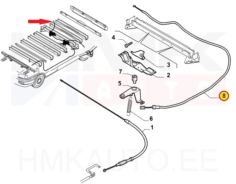 Seisupiduritross tagumine OEM Fiat Ducato 3,0CNG 09- MWB (Paremale rattale) - FIAT 1399855080 - OE - 100% Genuine Part