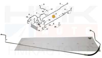 Tuyau de climatisation arrière, haute pression OEM Renault Trafic III L1 2014- - REN  924615353R - OE - 100% Genuine Part