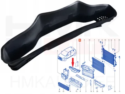 Radiator air deflector OEM Renault Clio IV - REN 214762132R - OE - 100% Genuine Part