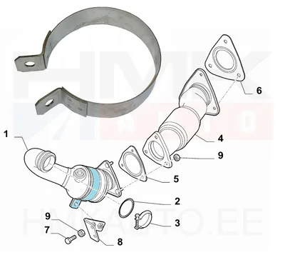 Catalytic converter clamp Jumper/Boxer/Ducato 3,0HDi 2006- - 2550235