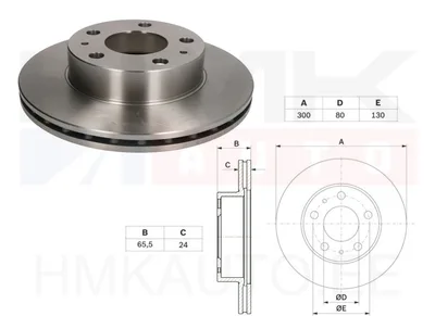 Тормозной диск передний Jumper/Boxer/Ducato 2006- 16" 300/24mm - 491-4534