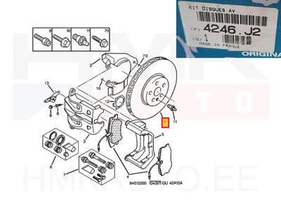 Brake disc set (2pcs.) front OEM Jumpy/Expert/Scudo -06 - PSA 4246J2 - OE - 100% Genuine Part