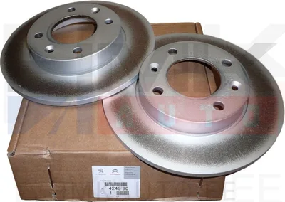 Jeu de disques de frein arrière (2 pièces) OEM Citroen Berlingo, C2, C3, C4, Xsara Picasso / Peugeot 1007, 307, Partner - PSA 424990 - OE - 100% Genuine Part