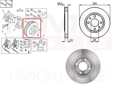 Brake disc set (2pcs.) front OEM Peugeot 406 - PSA 4246L9 - OE - 100% Genuine Part
