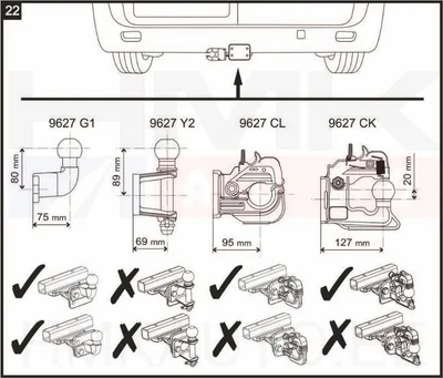 Towbar OEM Jumpy/Expert/Scudo 07- (without tow ball) - PSA  1606434180 - OE - 100% Genuine Part