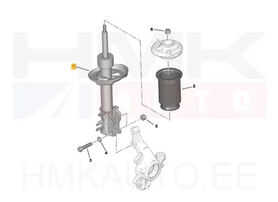 Amortisaator eesmine vasak OEM Nemo/Bipper/Fiorino - PSA  5208Y1 - OE - 100% Genuine Part