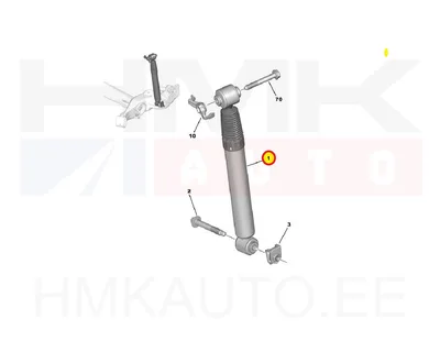 Amortisaator tagumine OEM Peugeot 207 - PSA  5206QC - OE - 100% Genuine Part