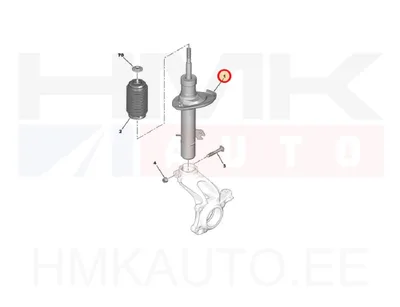 Amortisaator eesmine parem OEM Peugeot 207 - PSA  520862 - OE - 100% Genuine Part