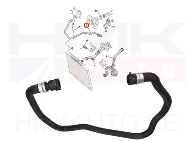 Coolant hose OEM Citroen/Peugeot - PSA  9671349780 - OE - 100% Genuine Part