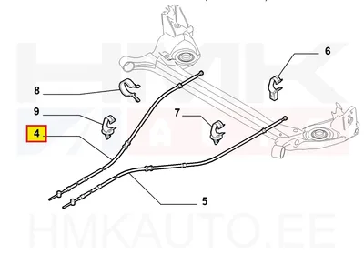 Трос стояночного тормоза задний правый OEM Fiat Bravo 07- - FIAT  51718093 - OE - 100% Genuine Part