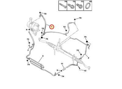 Roolivõimendi survetoru OEM Peugeot 407 - PSA  4014FP - OE - 100% Genuine Part