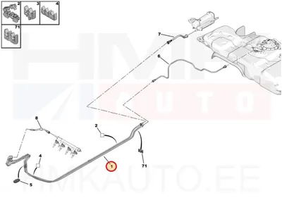 Трубки топлива OEM Berlingo,C4,DS4 / Partner,308,3008,5008 EP6C - PSA 1574EP - OE - 100% Genuine Part