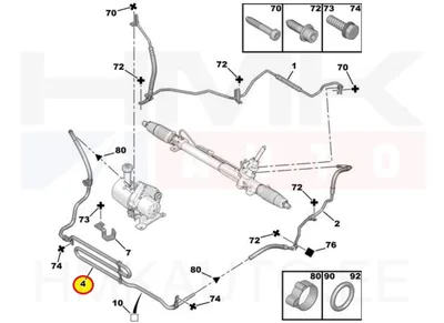 Roolivõimendi toru (radiaator) OEM Peugeot 407 - PSA  401355 - OE - 100% Genuine Part