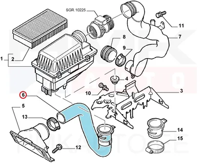 Intake air pipe OEM Jumpy/Expert I&II 2,0HDi - PSA  14263P - OE - 100% Genuine Part