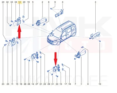 Esiukse hing ülemine parem=alumine vasak OEM Dacia - REN 804207876R - OE - 100% Genuine Part