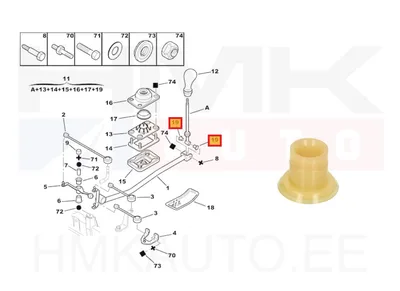 Käiguhoovastiku puks OEM Peugeot/Citroen - PSA 245052 - OE - 100% Genuine Part