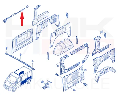 Interior trim moulding right OEM Renault Trafic II/Opel Vivaro - REN 8200009712 - OE - 100% Genuine Part