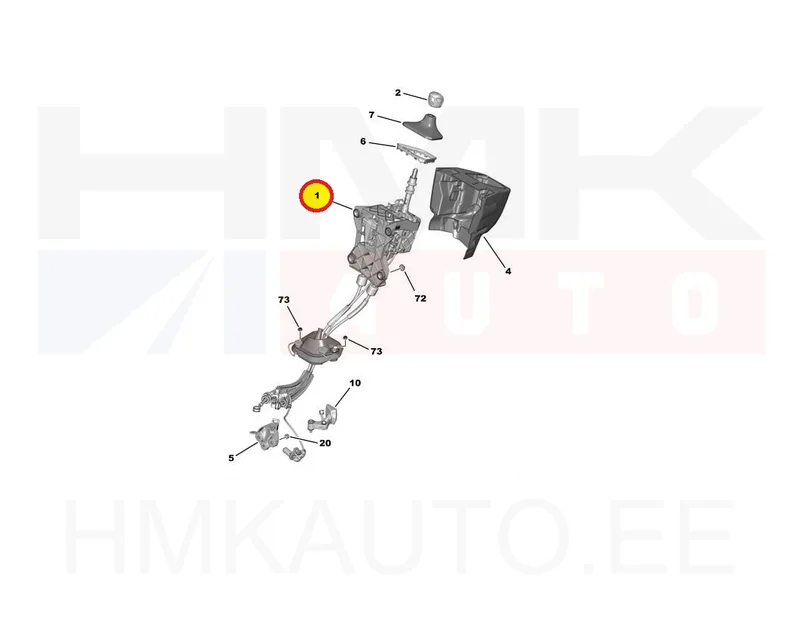 Käiguhoovastiku trosside komplekt OEM Citroen Jumpy/Peugeot Expert 2,0BlueHDi 2016- ML6C - PSA 9809543980 - OE - 100% Genuine Part