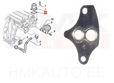EGR klapi tihend OEM Citroen/Peugeot EW7/EW10 - PSA 161853 - OE - 100% Genuine Part