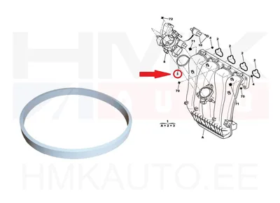 Drosselklapi tihend OEM Citroen/Peugeot 1,8/2,0 16V  EW7J4/EW10J4 - PSA  1635J6 - OE - 100% Genuine Part