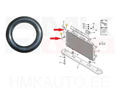 O-rõngastihend jahutusvedeliku torule OEM PSA/Fiat 10x2,5 - PSA  130646 - OE - 100% Genuine Part