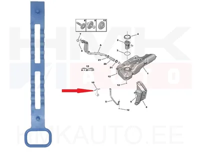 Polttoainesuodattimen kiinnityshihna OEM Citroen/Peugeot - PSA  1563E0 - OE - 100% Genuine Part