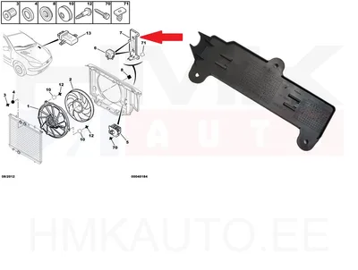 Jäähdytystuulettimen rele kansi OEM Peugeot 206 - PSA 126764 - OE - 100% Genuine Part