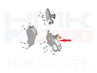 Hammasrihma kate alumine OEM Peugeot/Citroen 2,0/2,2BlueHDI DW10/12 - PSA  9802982680 - OE - 100% Genuine Part