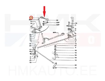 Käiguhoovastiku varras OEM Peugeot 205 - PSA 245479 - OE - 100% Genuine Part