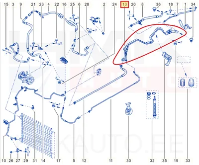 Tuyaux de climatisation OEM Renault Espace V - REN  924629636R - OE - 100% Genuine Part