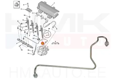 Kütusepumba kõrgsurvetoru OEM Jumper/Boxer/Transit 2,2HDI 2012-  Euro5 - PSA  9675394480 - OE - 100% Genuine Part