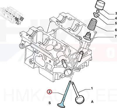 Klapp väljalase OEM Citroen/Peugeot/Fiat 2,0 16V EW10 - PSA 094999 - OE - 100% Genuine Part