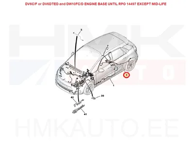 Juhtmestik tagumine OEM Citroen C4 Picasso/Spacetourer 1,6/2,0BlueHdi 2014- - PSA 9810156980 - OE - 100% Genuine Part