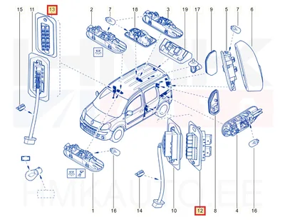 Liugukse kontaktlüliti OEM Renault Kangoo II - REN 8200428700/L - OEM (no box)