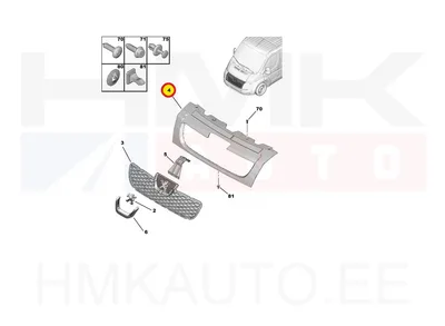 Iluvõre raam OEM Peugeot Boxer 2006-2014 - PSA 1614288780 - OE - 100% Genuine Part