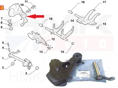 Käigulülitushoob OEM Renault PF6 2014- - REN  328976248R - OE - 100% Genuine Part