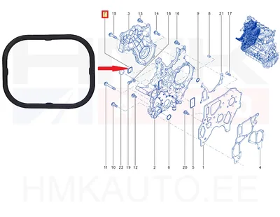 Mootori otsakaane tihend OEM Renault Master 3,0DCI ZD3 - REN  7701057908 - OE - 100% Genuine Part