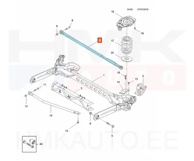 Tagasilla tugivarras OEM Renault Trafic III 2014- - REN  551304056R - OE - 100% Genuine Part