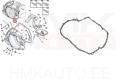 Käigukasti korpuse tihend OEM Citroen/Peugeot 4KR20 - PSA 220938 - OE - 100% Genuine Part